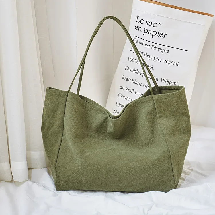 grand sac de shopping en toile pour femmes, fourre-tout solide réutilisable, extra large, sac à main d'épicerie, sacs à bandoulière écologiques pour dames, bourse en tissu épais