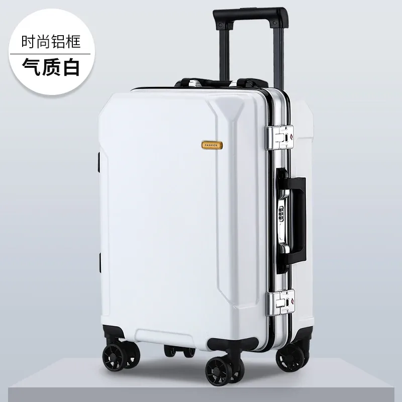 valise à roulettes avec cadre en aluminium pour hommes et femmes, bagages de voyage, petite cabine, 24 po, 20 po, tendance de la mode, nouveau