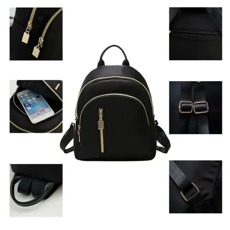 sac à dos multifonctionnel pour femme, sac à dos oxford tendance pour fille, mini sac à dos de voyage mignon, sac à bandoulière pour homme, sac à main noir tendance
