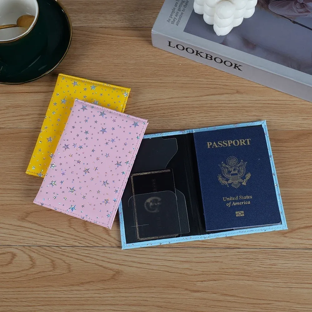 couverture de passeport en cuir pu pour femmes, organisateur de voyage, porte-cartes de protection, couverture de documents d'identité, étui de passeport de voyage, 1 pièce