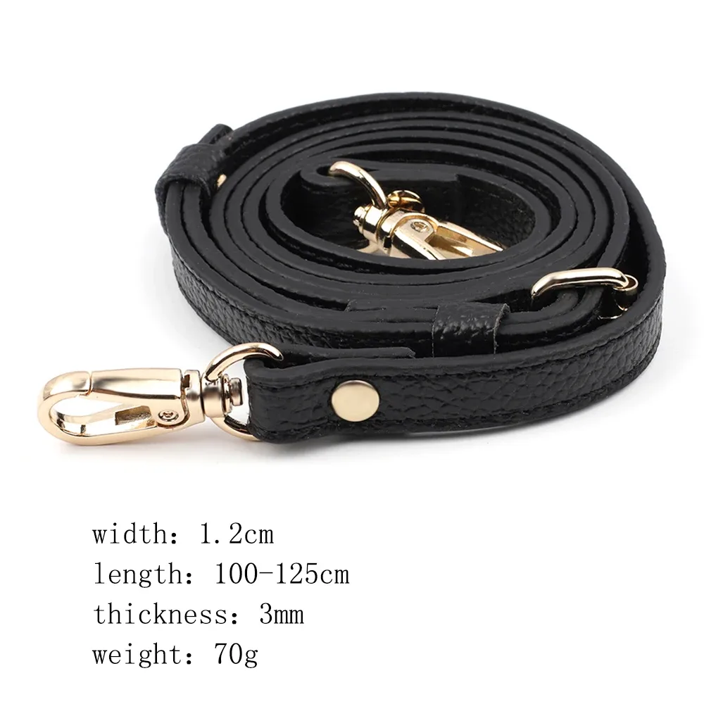 sangle de sac réglable en cuir véritable motif litchi exquis de 125 cm, sangles de remplacement pour sac bandoulière pour femmes, accessoires de sac diy