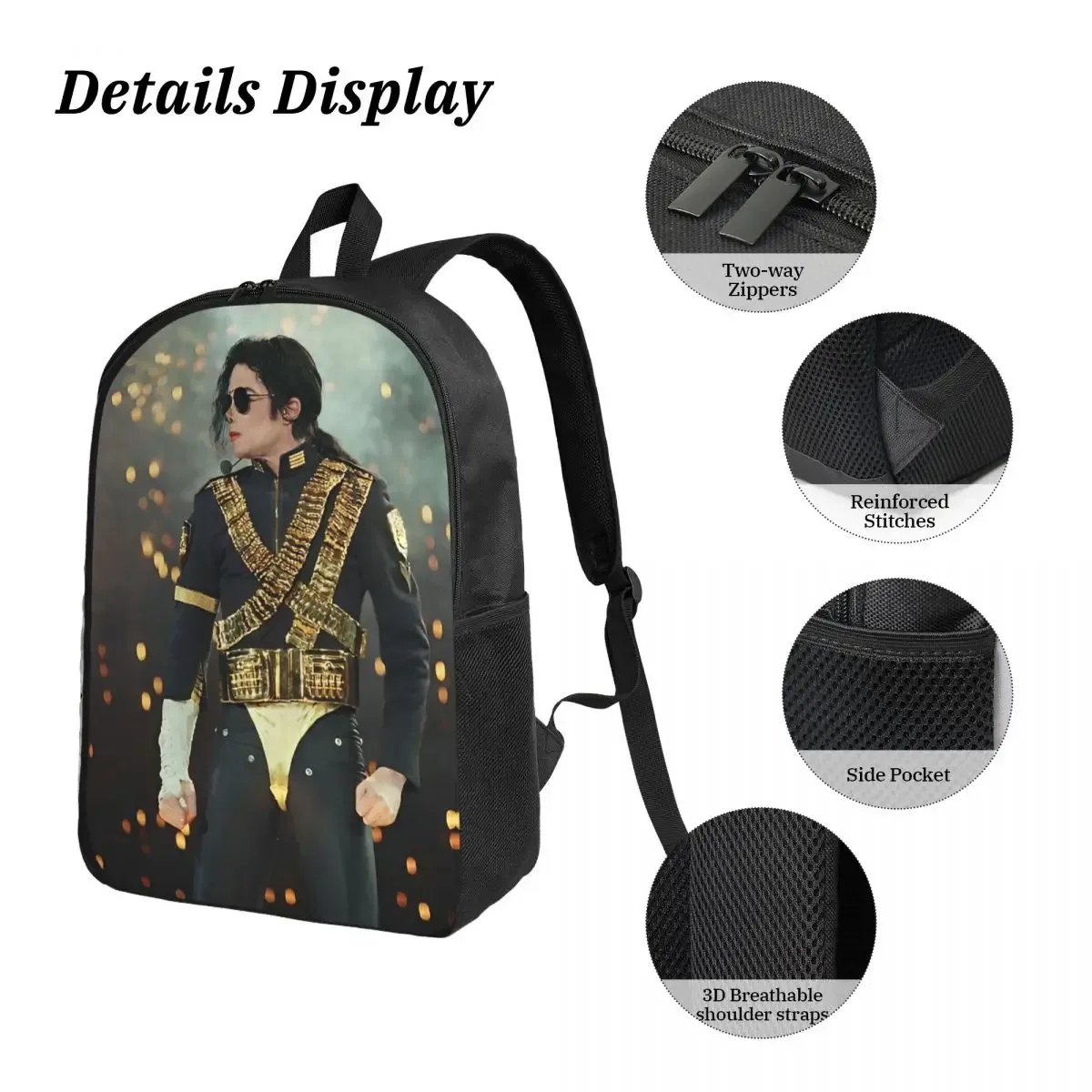 sac à dos 3 pièces/ensemble 261 mj dangerous tour pour étudiant, sac à bandoulière, sac à déjeuner, trousse à crayons