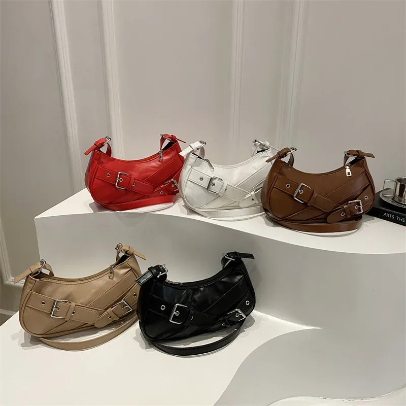 sac à bandoulière vintage y2k en cuir pu pour femme, petit sac bandoulière, sac sous le bras tendance pour femme, pochette et sac à main