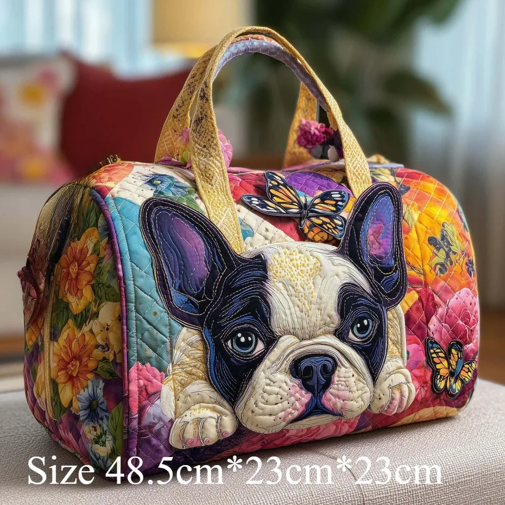 sacs de voyage pour chien matelassés imprimés en 3d, sacs de voyage pour animaux de compagnie artistiques, durables, pour le week-end, la salle de sport, le yoga, design unique pour teckel, corgi, bouledogue français