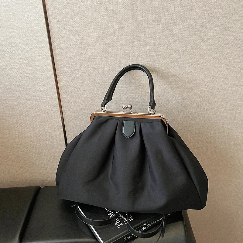 sacs à dos oxford de grande capacité à fermoir couleur unie, style coréen, polyvalents et tendance, sac à bandoulière de haute qualité au design élégant