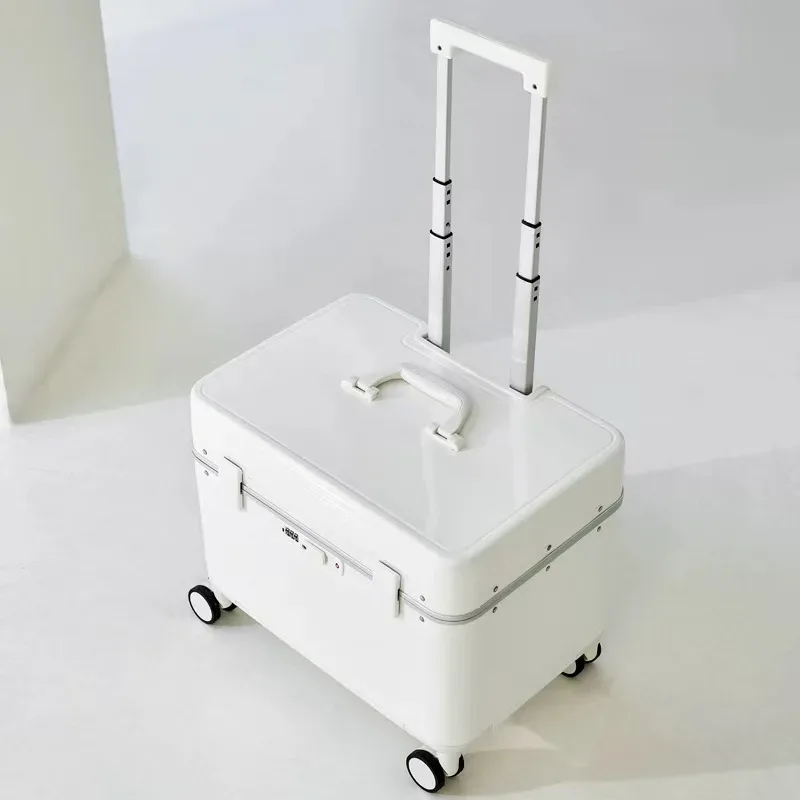 top flip photographie cadre en aluminium valise de voyage boîtier de chariot instrument de beauté bagages 20/ 24 pouces valise de cabine