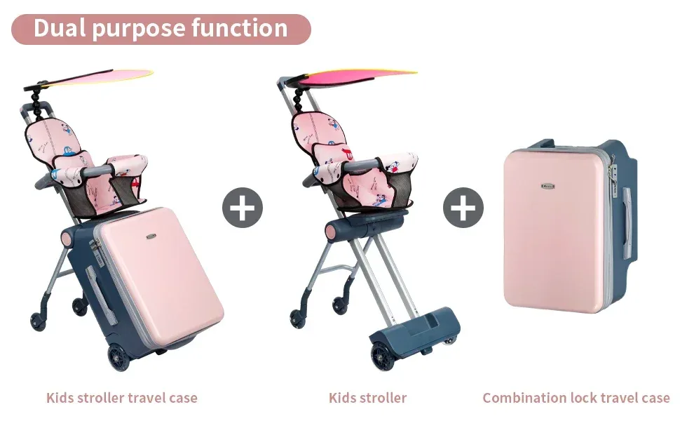 voyager en style avec de grandes valises avec une conception de siège enfant et des roues spinner, un bagage roulant extensible de 20 pouces