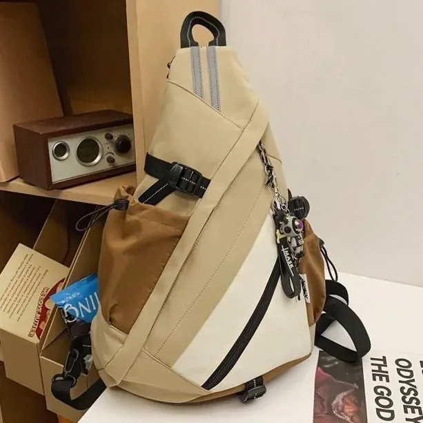 2024 techwear style hip hop sport moto sac à dos hommes femmes multifonction étanche voyage unique épaule sac d'école
