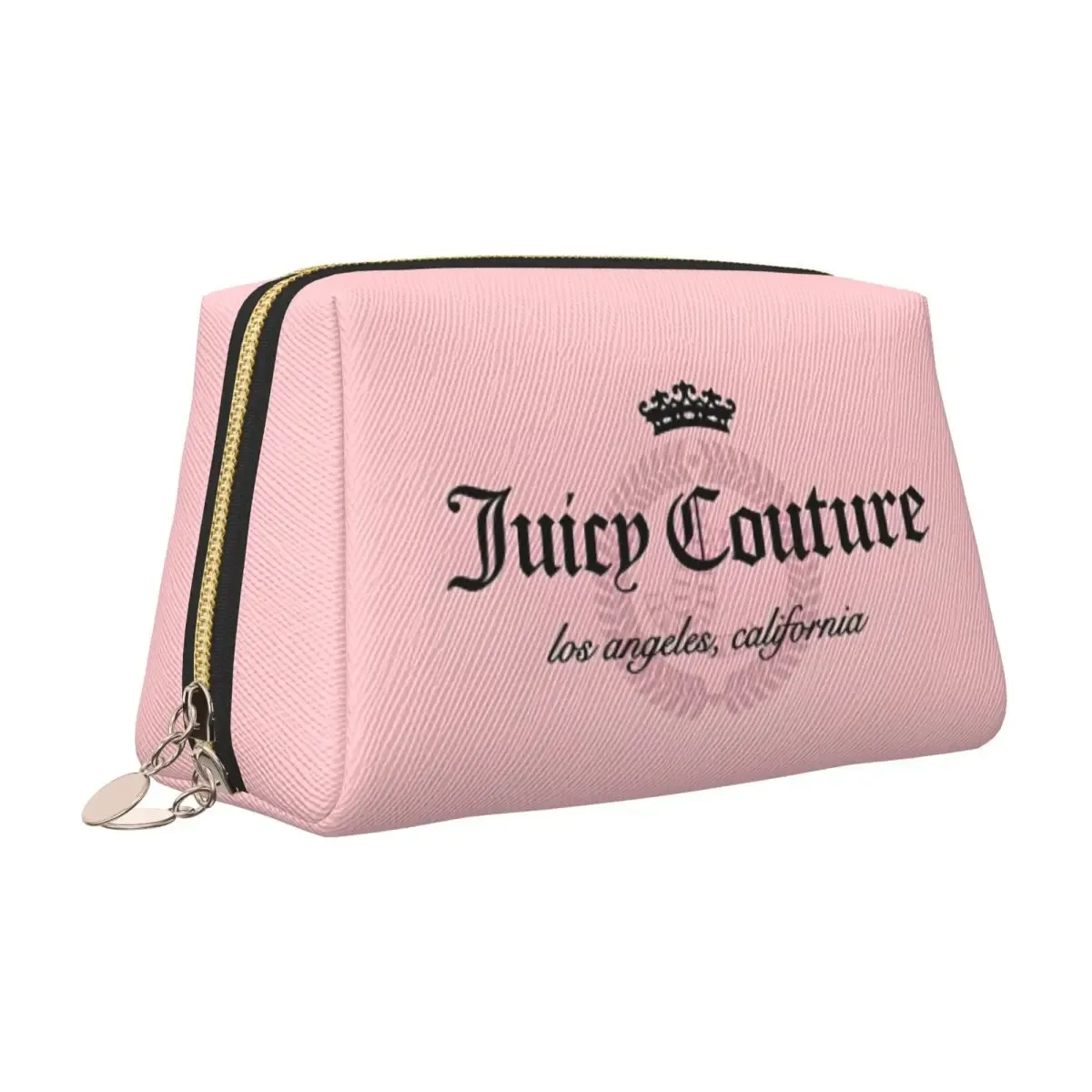 Sac de maquillage J-Juicy-C-Couture, pochette à fermeture éclair, sacs cosmétiques de voyage, grand sac cosmétique portable en cuir pour femmes