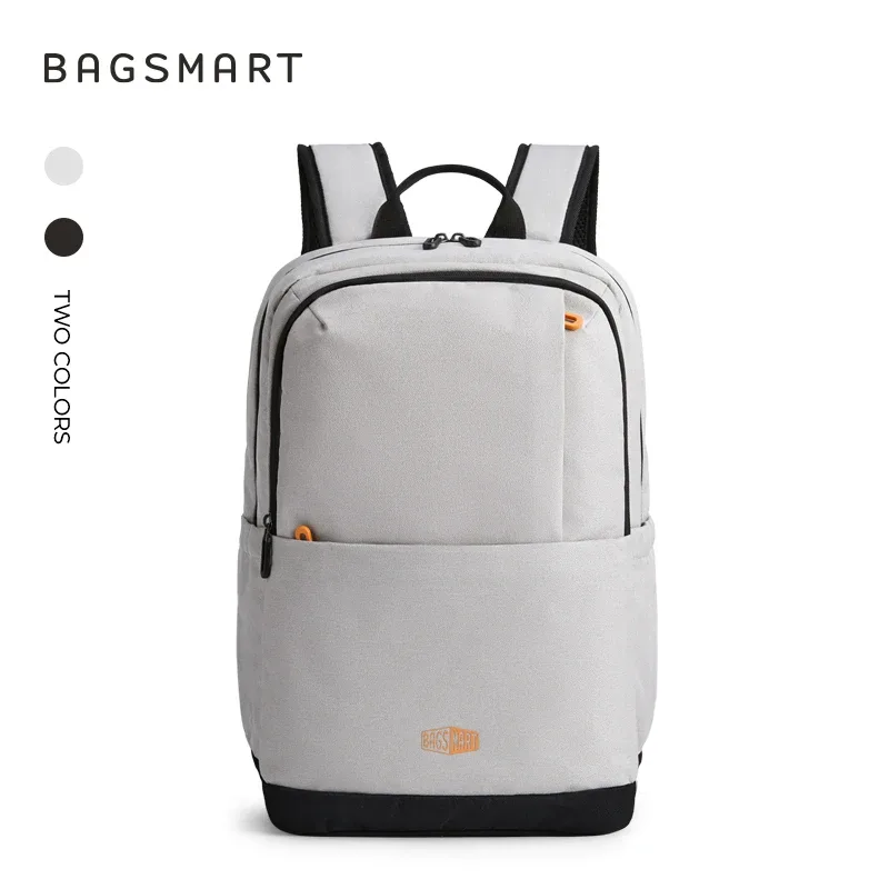 sac dos polyester unisexe noir gris grande capacité transport quotidien voyage affaire poche latérale zippée confortable résistant travail plein air