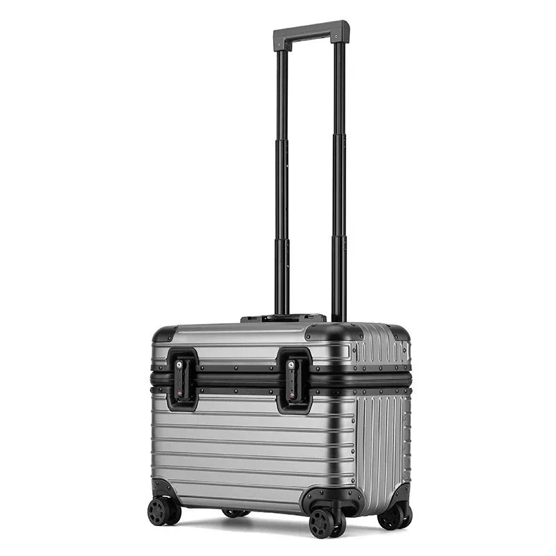 valise d'appareil photo en alliage d'aluminium et de magnésium, valise a roulettes de voyage serrure douanière tsa, sac de voyage, bagage de cabine, chariot à mot de passe, boîte à outils, 18 ", 20", 22"