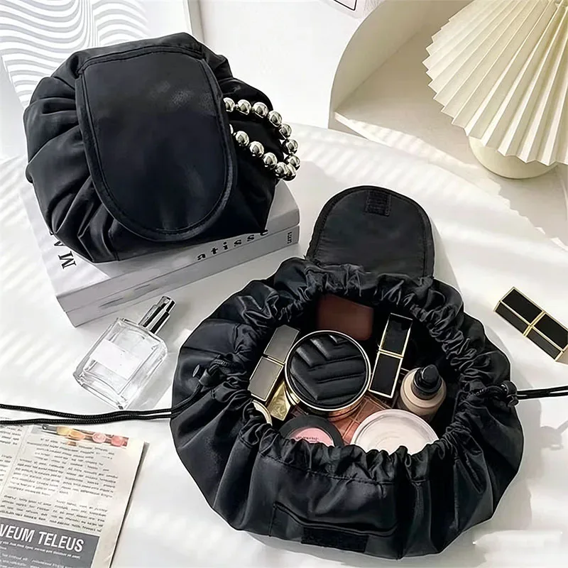sac de rangement de voyage pour maquillage, sac cosmétique à cordon pour femmes, pochette portable, trousse de toilette étanche, étui de beauté