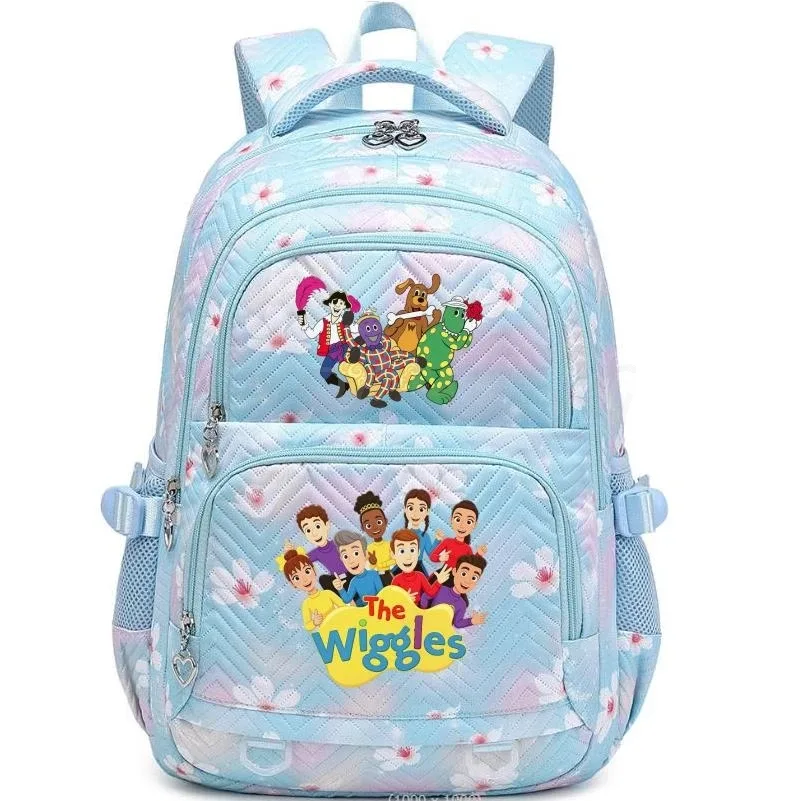 sacs d'école imprimés en 3d the wiggles, sac à dos d'école pour filles et adolescentes, sac à dos de voyage pour étudiants, sac à dos décontracté à la mode pour ordinateur portable