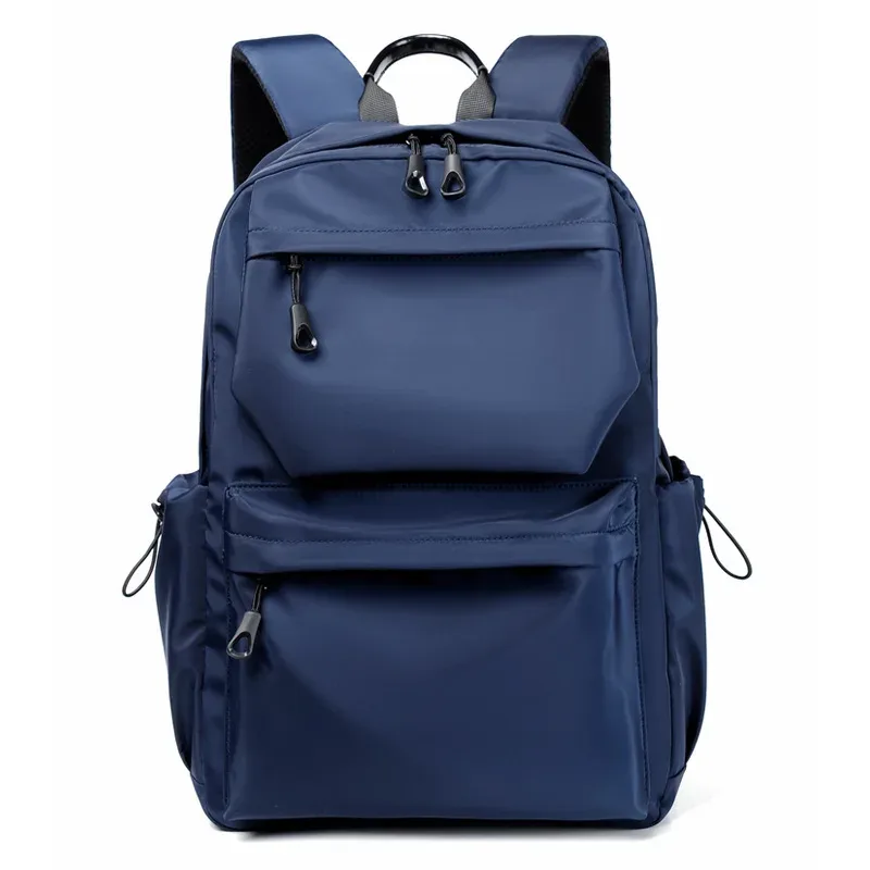 sac à dos imperméable en polyester pour hommes – sac pour ordinateur portable de voyage et d'école de grande capacité