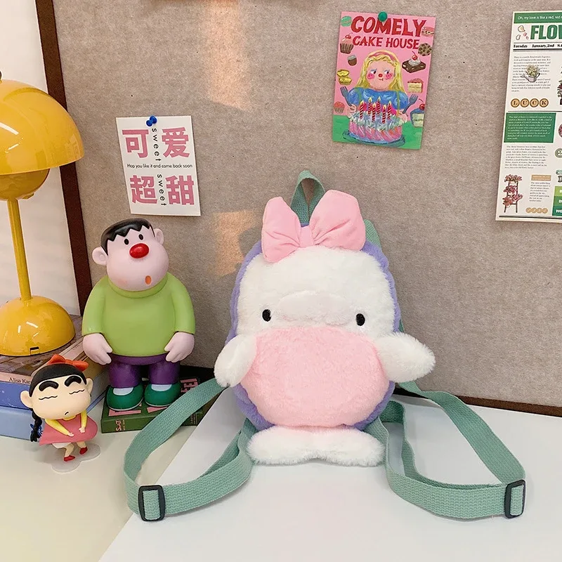 sac à dos en peluche de grande capacité pour enfants, sac à beurre, sac à dos initié, dessin animé, animal marin, mignon, personnalité de la mode, drôle