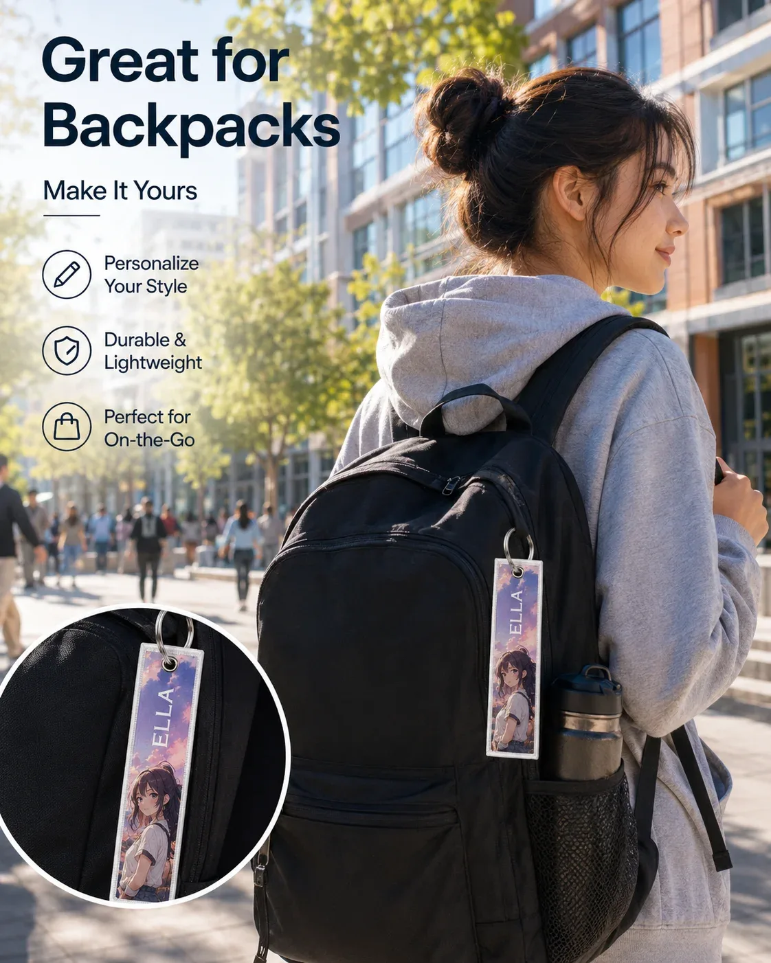 étiquette de bagage personnalisée avec logo et nom, étiquette d'identification pour valise de voyage, sac à dos, accessoires, cadeau