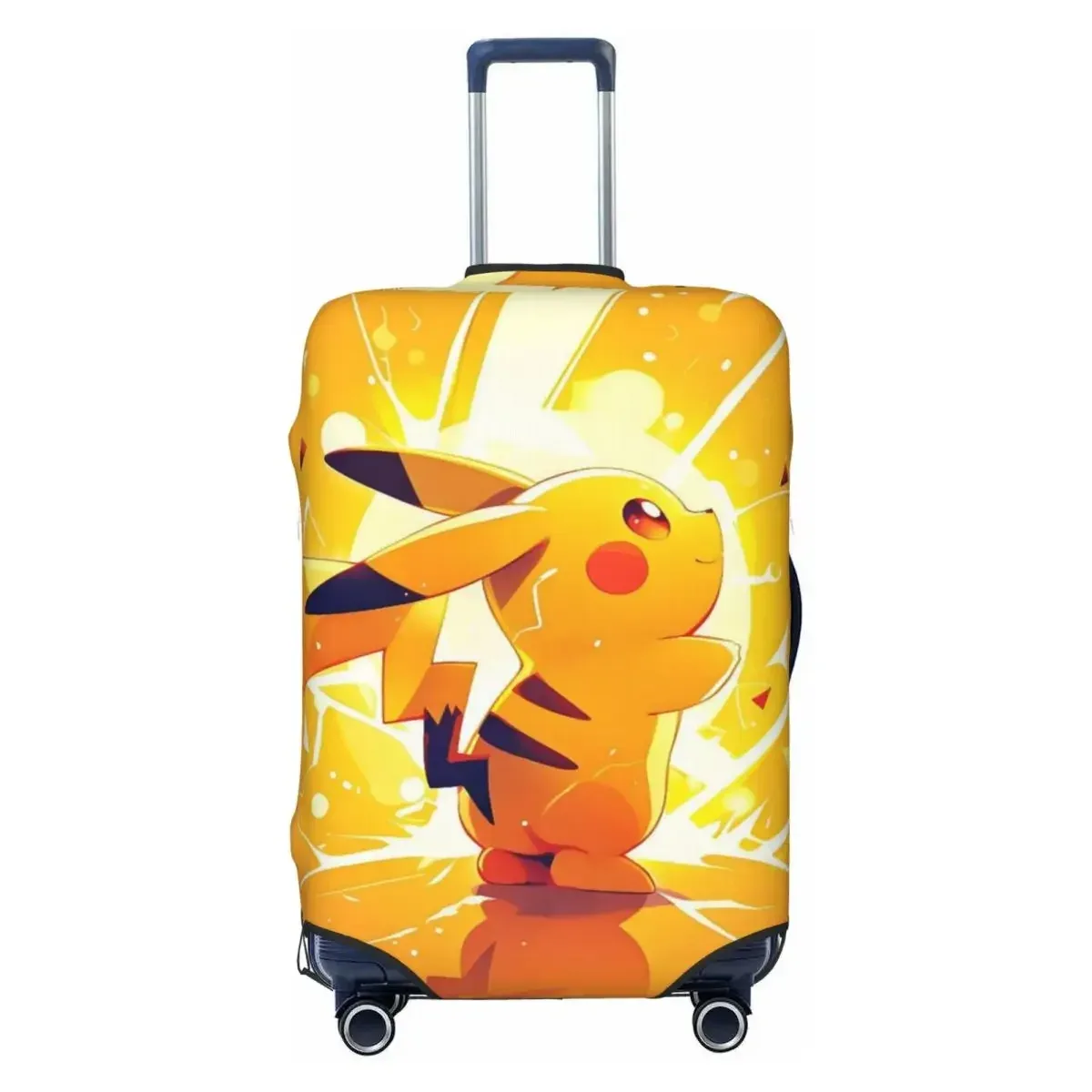 housse de valise à haute élasticité, motif p-pikachizer, convient aux bagages de 18 à 32 pouces, durable, lavable, anti-poussière, pour avion et voyages en voiture