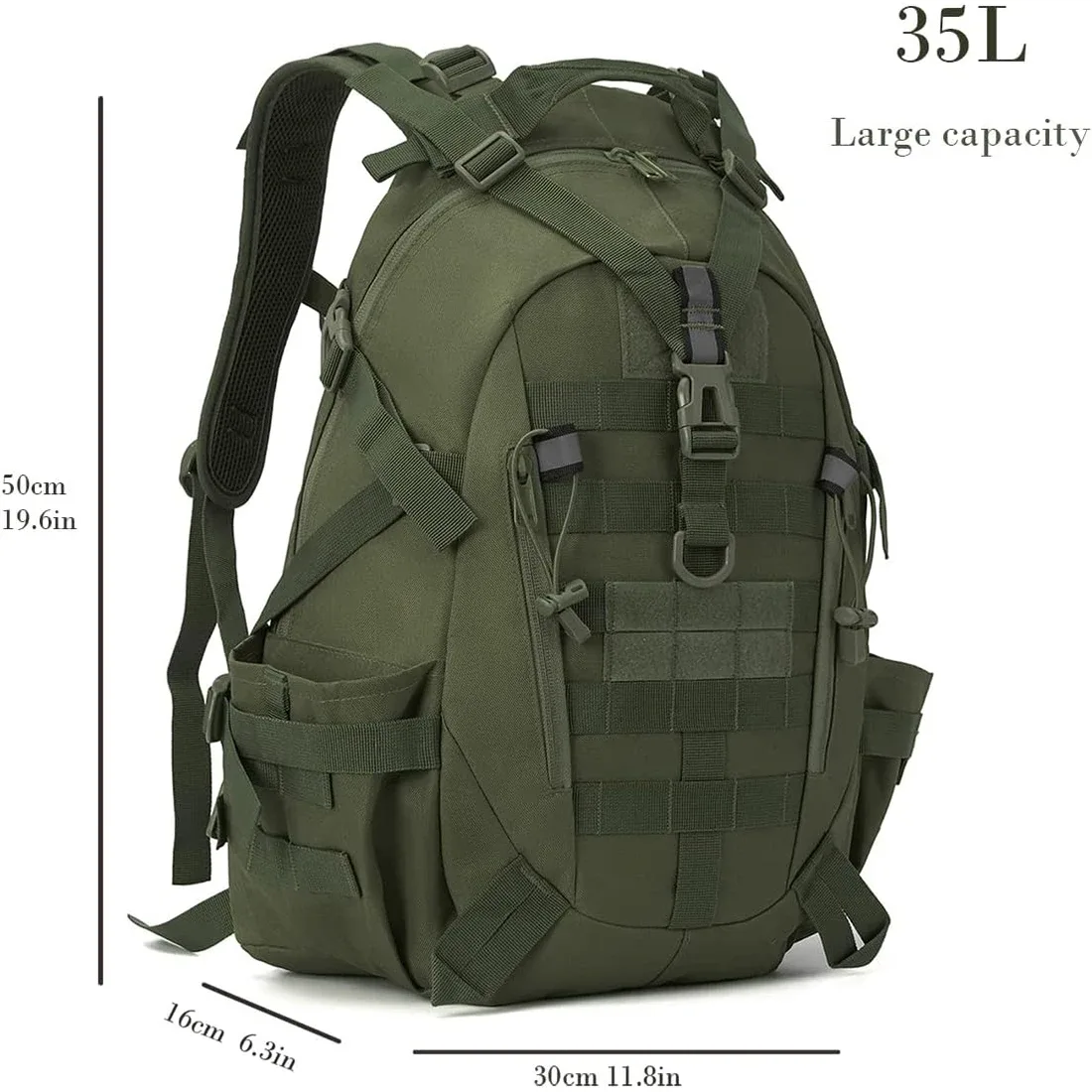sac à dos tactique 40l pour hommes, sacs à dos de randonnée et de camping, sacs de voyage réfléchissants pour l'extérieur, sacs de survie, sac à dos d'escalade molle