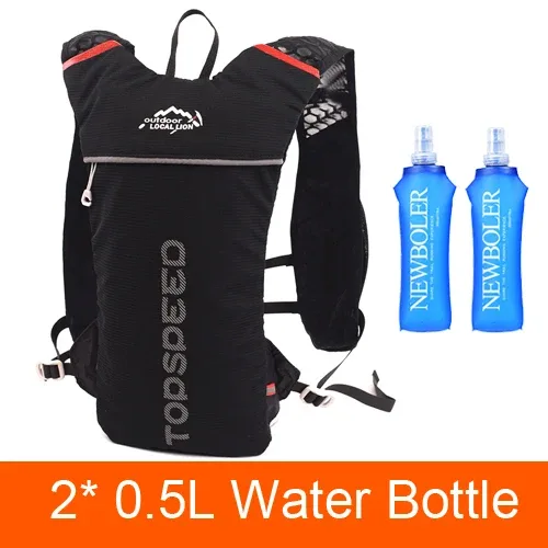 sac à dos d'hydratation pour course à pied 5l, sac de course ultra léger pour marathon, sac à dos de vélo, option gourde souple 500ml