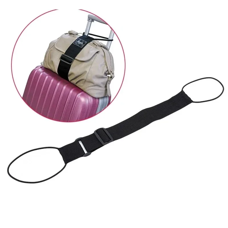 sangle fixation nylon noire voyage transport sécurité sac bagage anneau elastique reglable durabilite leger ecologique