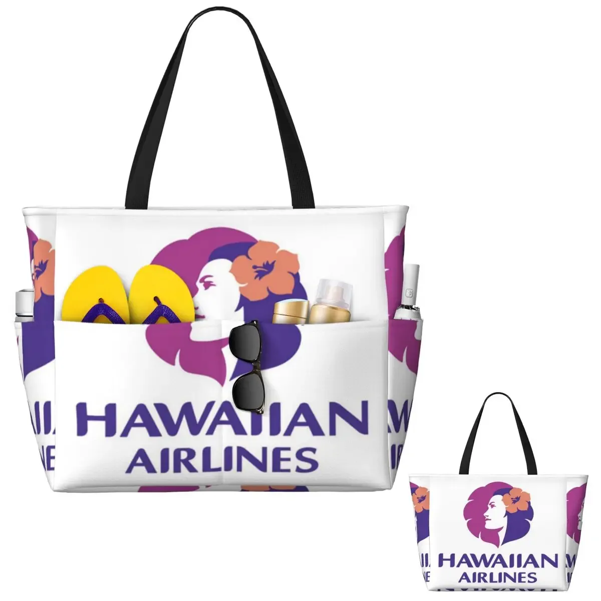 sac fourre-tout de plage et de sport pour femme, grand sac de voyage et de fitness, collection « fin de l'été du sud » de hawaiian airlines herc travel