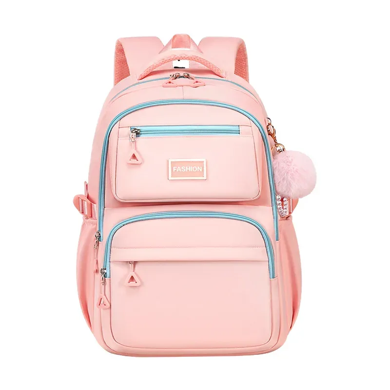 Sac à dos scolaire avec pendentif en perles pour filles, en nylon imperméable, sac à dos pour adolescents, sac à dos pour étudiantes, sac à dos de voyage pour femmes, sacs kawaii.