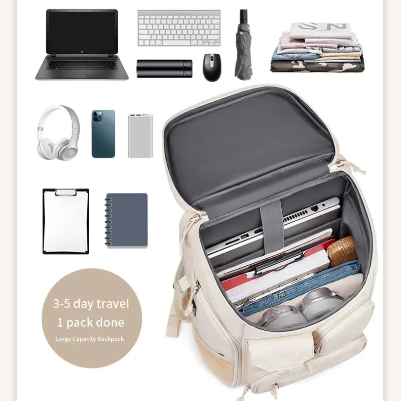 sac à dos de voyage décontracté pour femmes et hommes, grande capacité, sac à dos d'affaires avec port usb, sac de randonnée imperméable, sac à dos de montagne pour l'extérieur