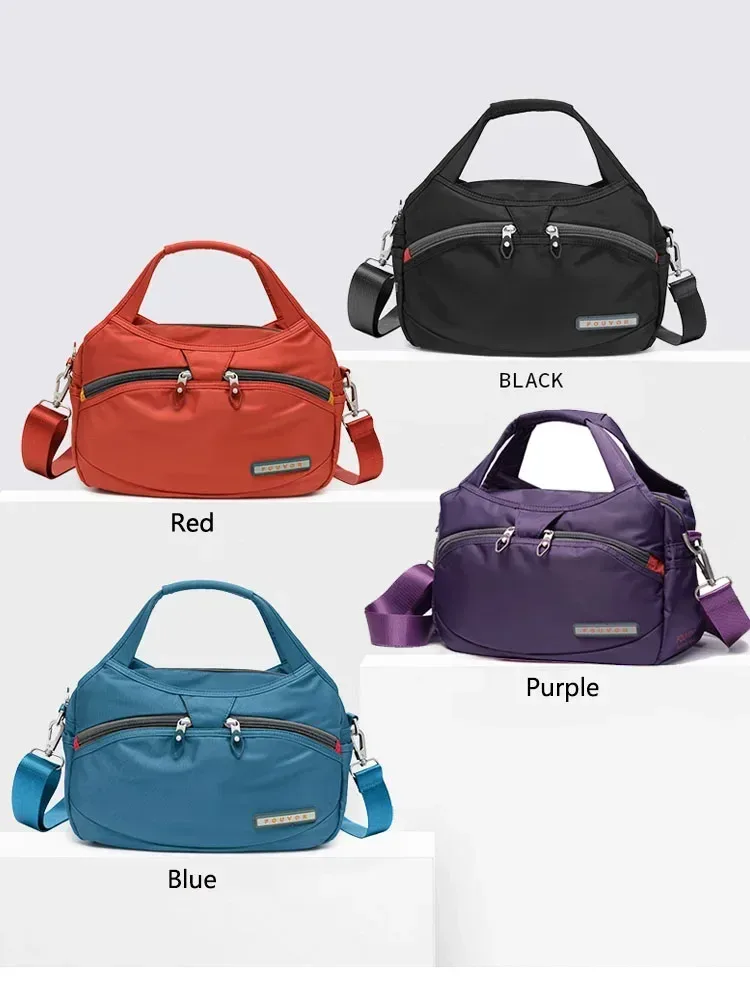 fouvor femmes sac en nylon 2025 nouvelle mode grande capacité sacs à bandoulière oxford sac à main dames décontracté voyage toile fourre-tout 2587-10