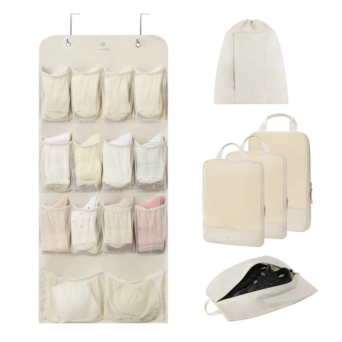 sac de compression de voyage, organisateur de bagages pour voyages d'affaires, sac de séparation pour sous-vêtements et vêtements, style moderne et simple