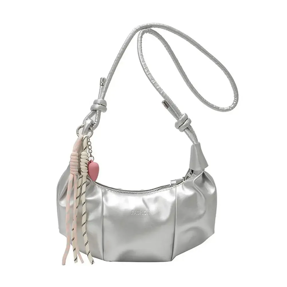 sac à bandoulière plissé en forme de nuage, sac à bandoulière en pu pour femmes, sac à bandoulière élégant en simili cuir