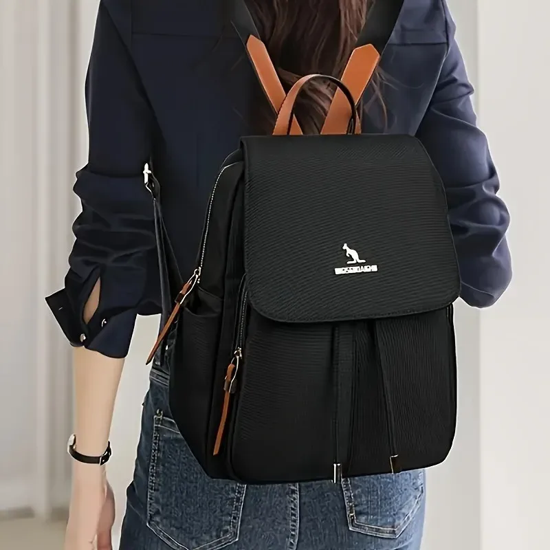 sac à dos polyvalent et à la mode, sac à dos pour femmes de grande capacité version coréenne, fermeture à glissière, adapté aux voyages et aux déplacements