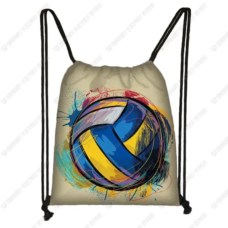 sac dos toile ballon football enflammé licorne colorée feuille orange fond bleu violet gris garçons voyage