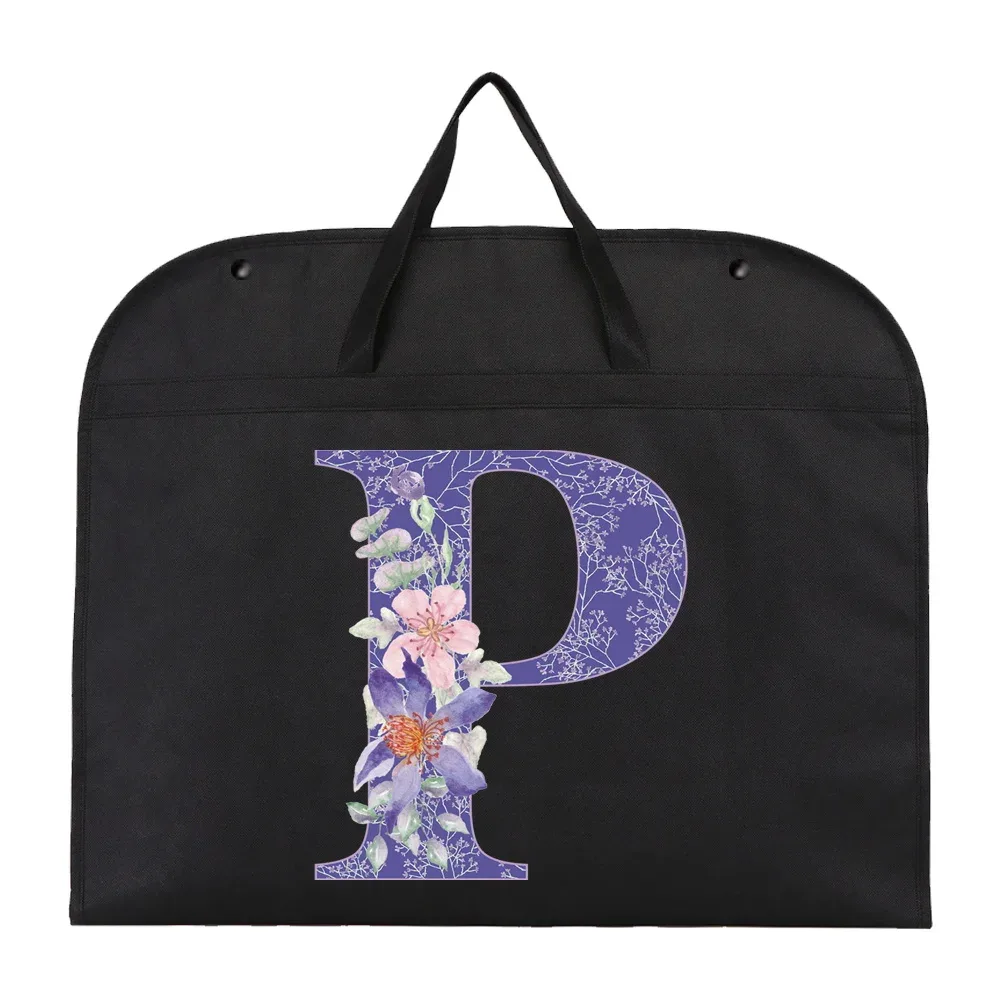 vêtements suspendus housse anti-poussière organisateur robe costume manteau sac de rangement violet fleur sacs à vêtements garde-robe suspendus organisateurs de vêtements
