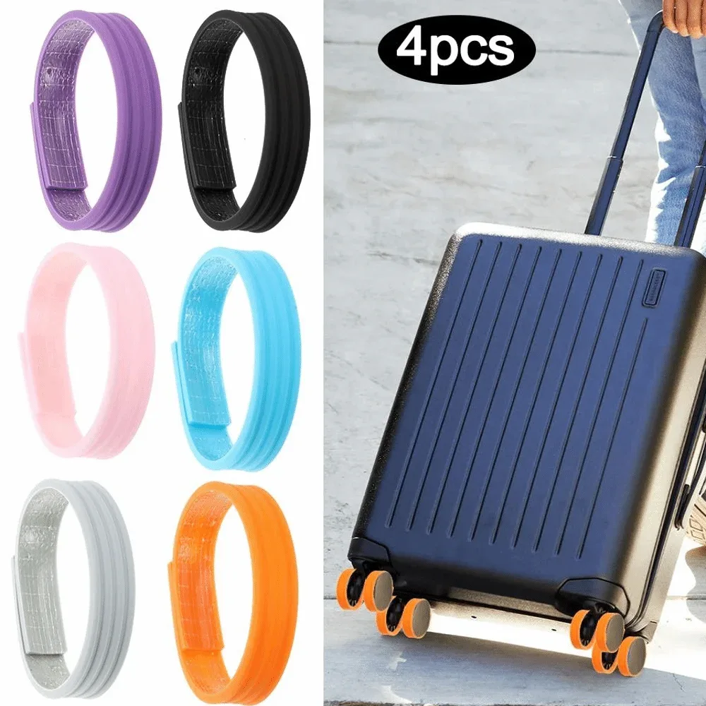 protège-roues de valise en silicone pour bagages de voyage, protections d'axes de valise, housse de protection pour roues de valise