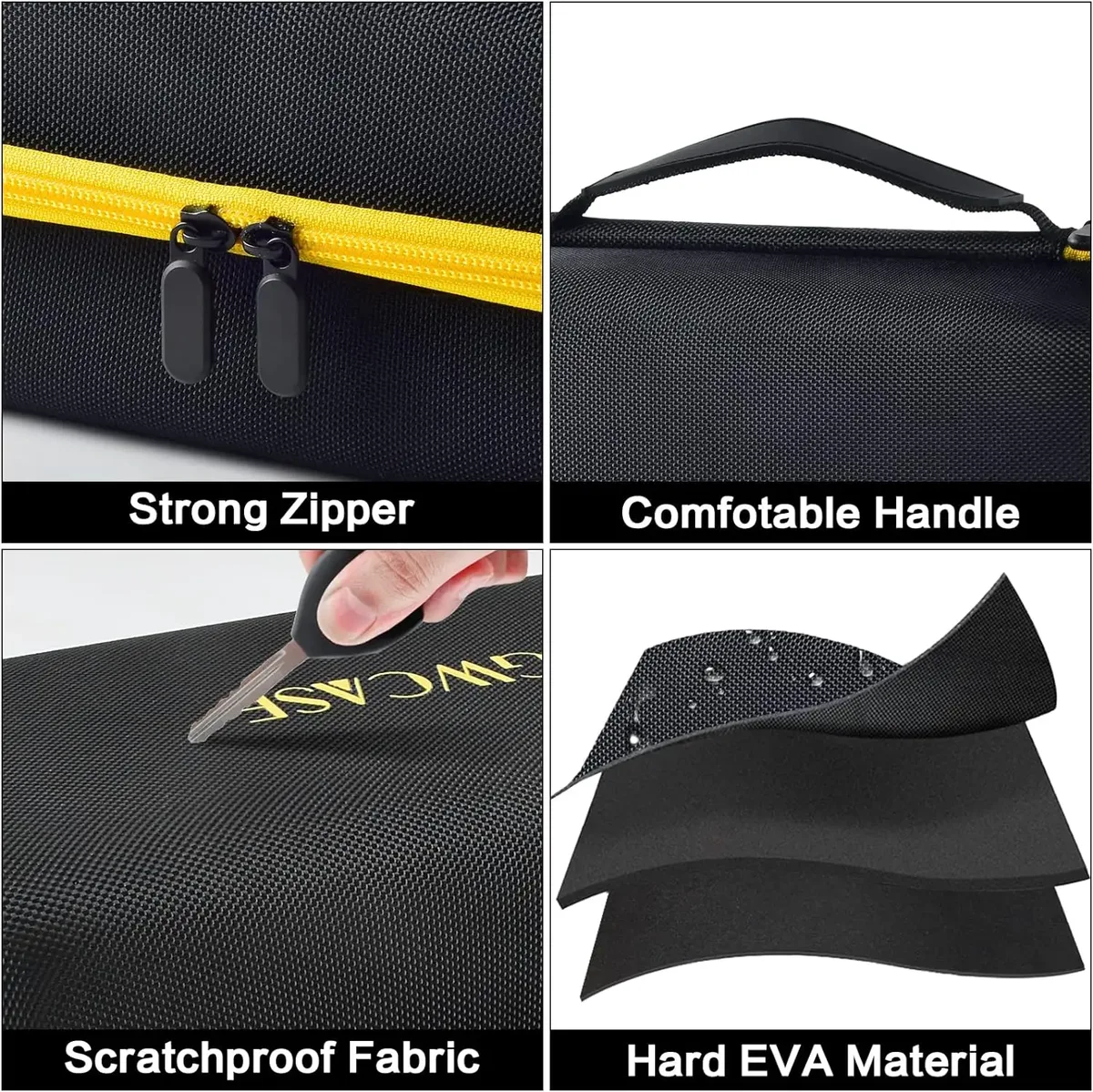 étui de transport rigide en eva compatible avec l'imprimante d'étiquettes portable brady m210 / bmp21-plus / m210-lab, sac de rangement portable