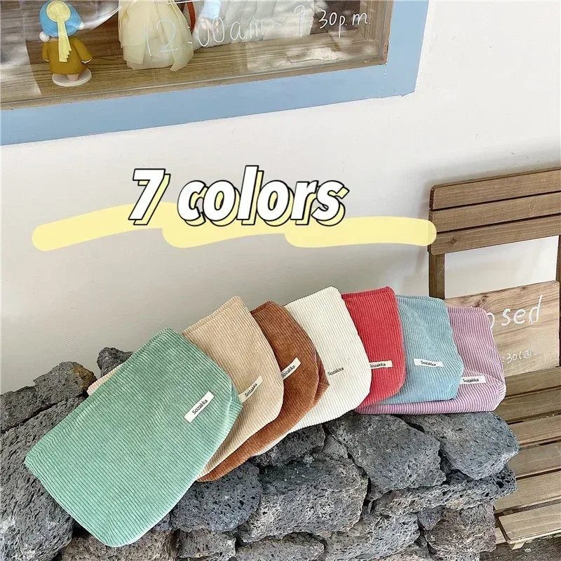 sac à cosmétiques de voyage en velours côtelé, sac de rangement de maquillage portable, sacs à main pour femmes, grande capacité, fermeture éclair, organisateur de maquillage, pochette de rangement