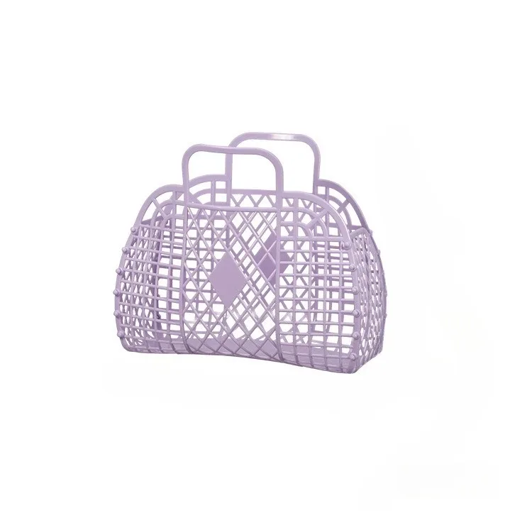 panier de douche amovible en plastique, sac de rangement creux pour salle de bain, panier de rangement pour la maison, sac de plage d'été