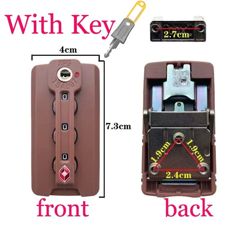 cadenas à combinaison xfg tsa007 pour bagages de voyage, valise, serrure à code, serrure à mot de passe, antivol fixe