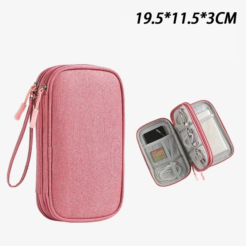 sac de rangement pour câble usb, sac de rangement multifonctionnel portable pour voyage, pour chargeur et téléphone portable