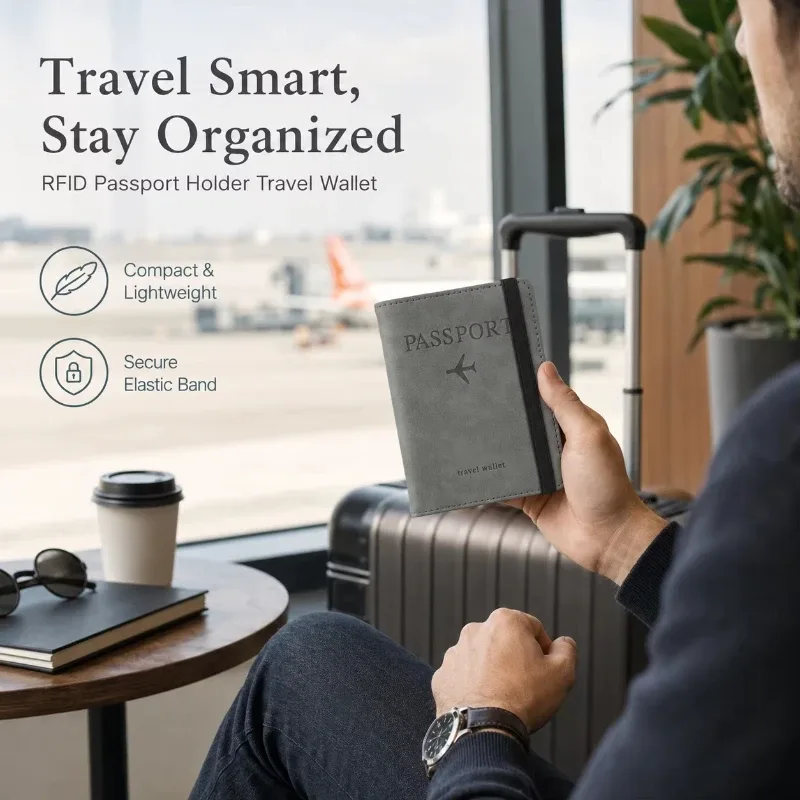 porte-passeport pour les essentiels de voyage, étui de protection pour passeport, accessoires de voyage, porte-passeport pour femmes/hommes