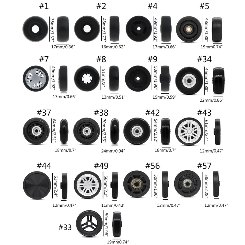 28gd – valises à roulettes pivotantes, accessoires réparation pour bagages