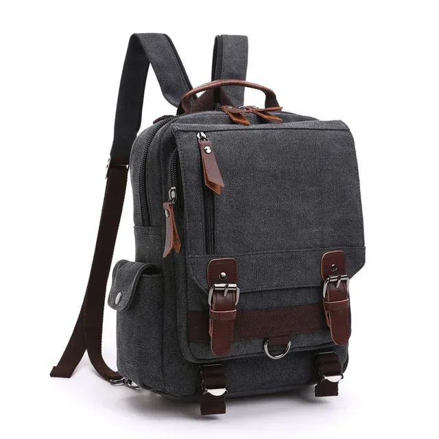sac à dos en toile pour homme et femme, sacoche de voyage multifonctionnelle