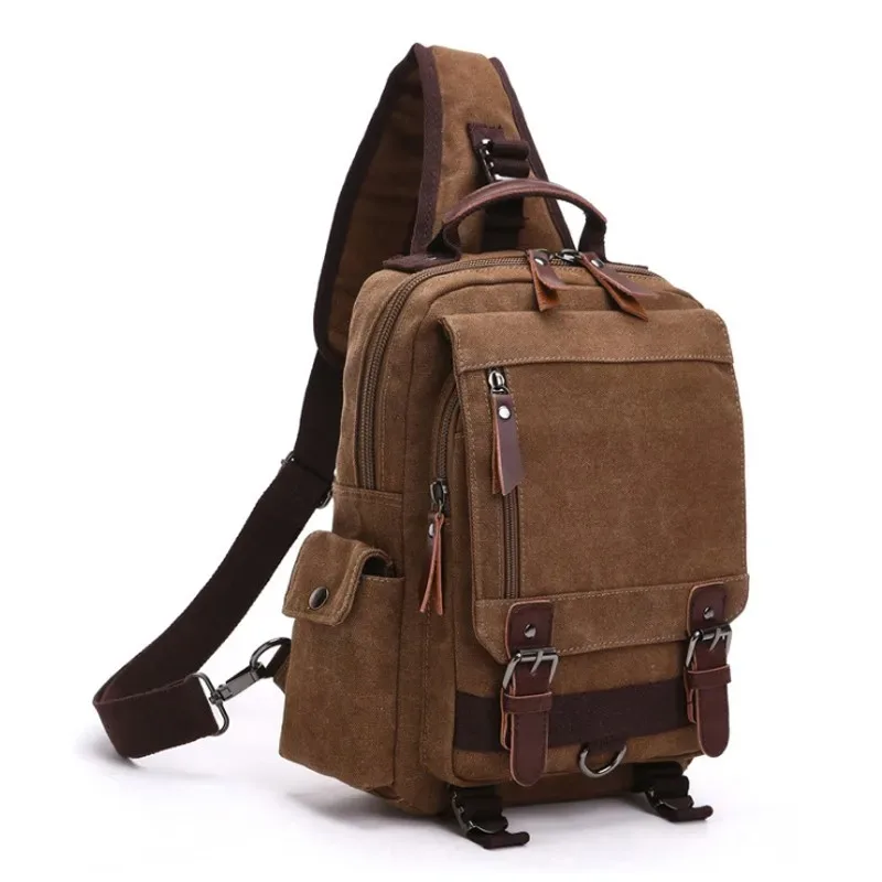sac à dos en toile pour homme et femme, sacoche de voyage multifonctionnelle