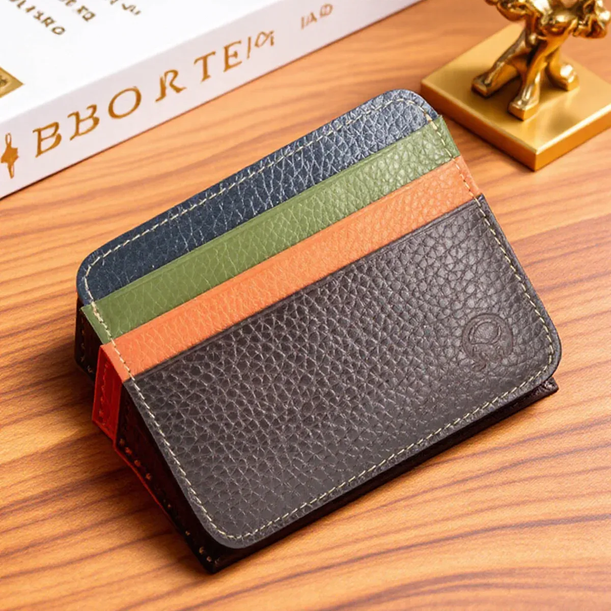 mini portefeuille de voyage en cuir pu, porte-cartes, motif lézard, fenêtre d'identification, étui pour hommes et femmes, organisateur de portefeuille compact