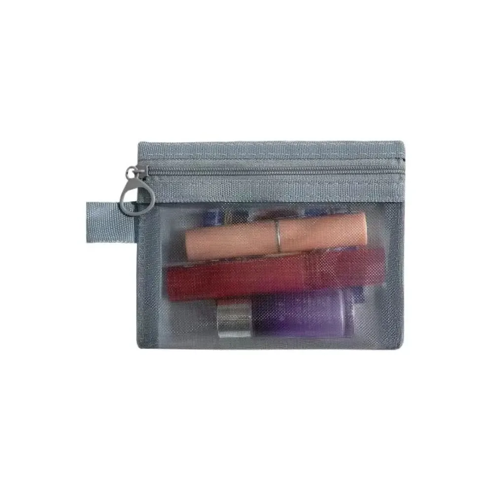 sac à cosmétiques en maille de grande capacité, sac carré à fermeture éclair, trousse de maquillage, étuis à crayons, pochette de lavage, étuis à cosmétiques pour dames