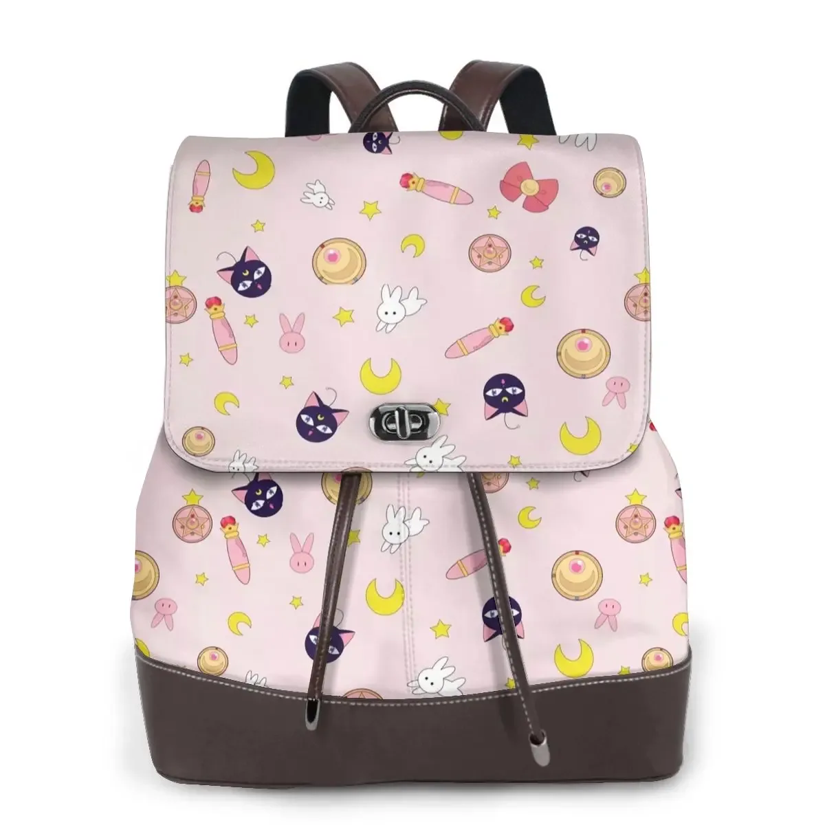 s-sailor-m-moon nouveau sac à dos pour femme tendance, sac à dos en cuir de haute qualité, sac à dos simple et élégant, sac à dos de grande capacité