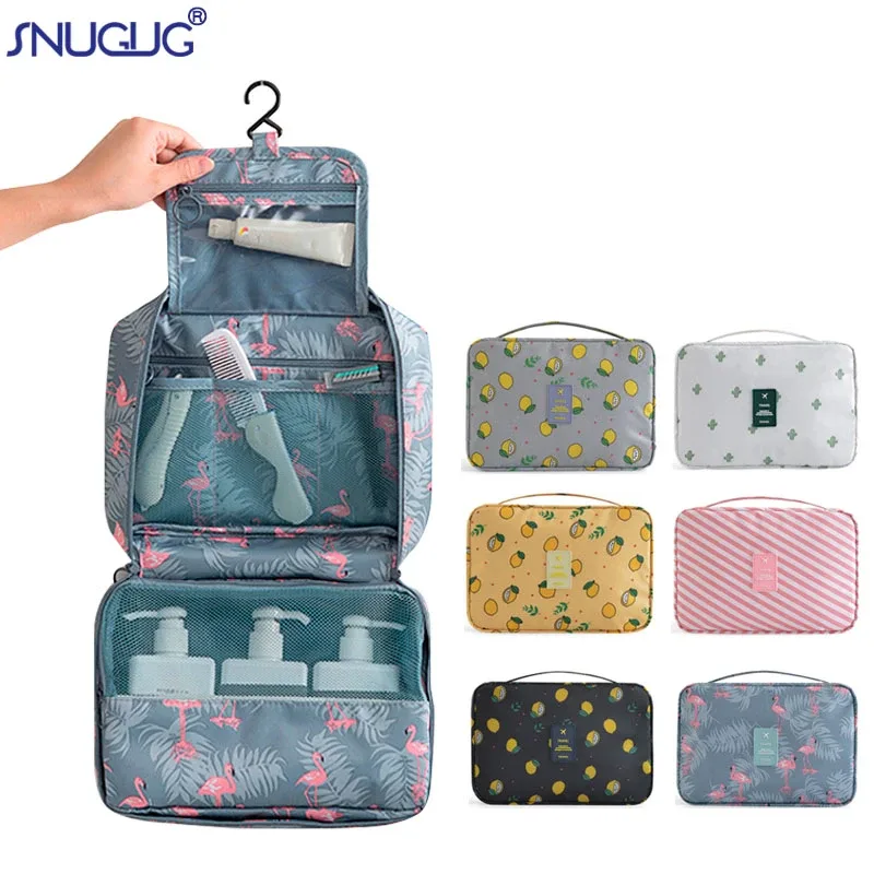 trousse de maquillage étanche de voyage, trousse de toilette suspendue pour femme, sac à cosmétiques pliable, organisateur, trousse de lavage, pochette de trousse de toilette portable