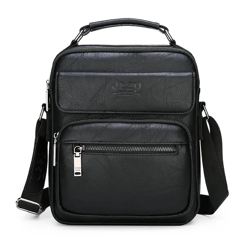 jeep buluo sacs à main pour hommes marque célèbre grande taille homme en cuir bandoulière sac à bandoulière pour 9.7 pouces ipad décontracté affaires
