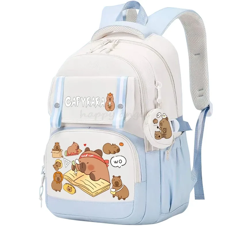 mignon capybara sacs à dos mochilas sacs à dos esthétiques pour adolescent toile sac à dos pour ordinateur portable école étudiant kawaii sac meilleur cadeau