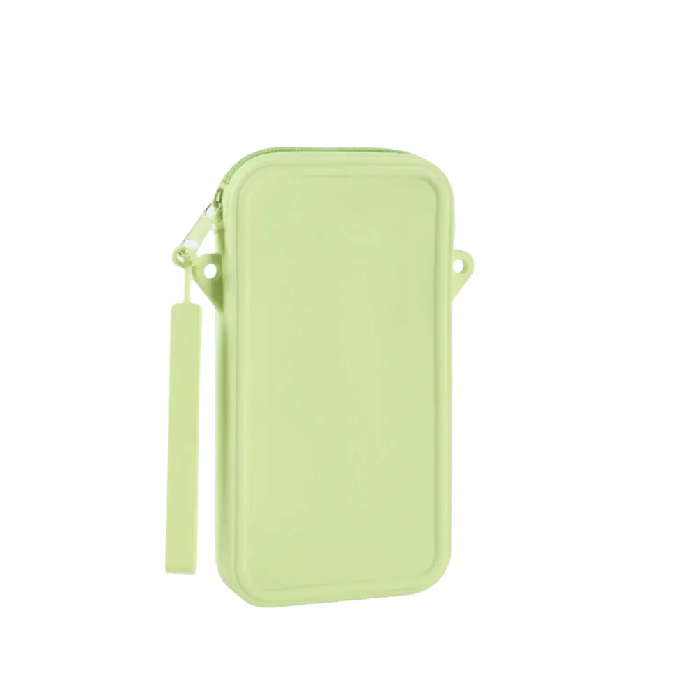 sac de maquillage multi-usages en silicone, résistant aux chocs, couleur unie, organisateur de rangement carré, sac cosmétique universel imperméable et portable